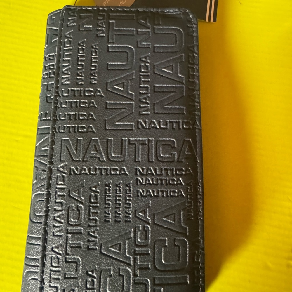 Nautica Black Faux Leather Trifold Wallet with Card Slots - Picture 4 of 4